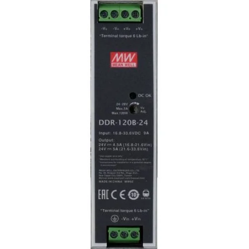 Преобразователь DC/DC; 120Вт; Uвх:16,8 - 33,6.В; Uвых:24ВDC; Iвых:5А, Mean Well